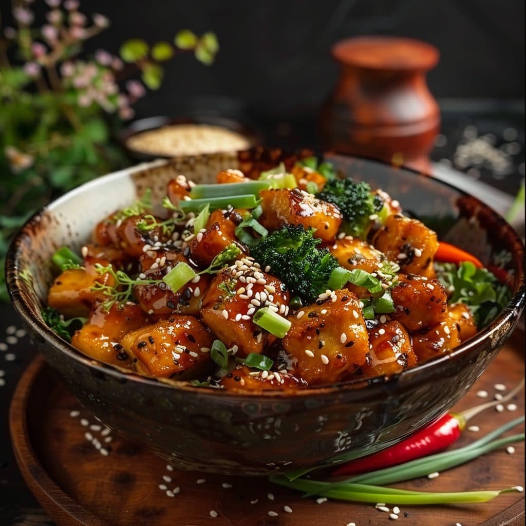 Asiatisches Sesam-Hähnchen mit Brokkoli