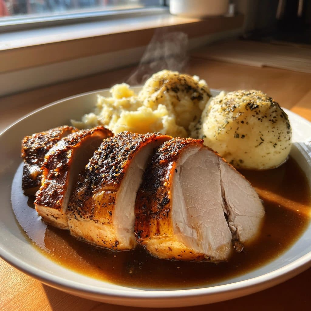 Bayerischer Putenbraten mit Kümmelkruste