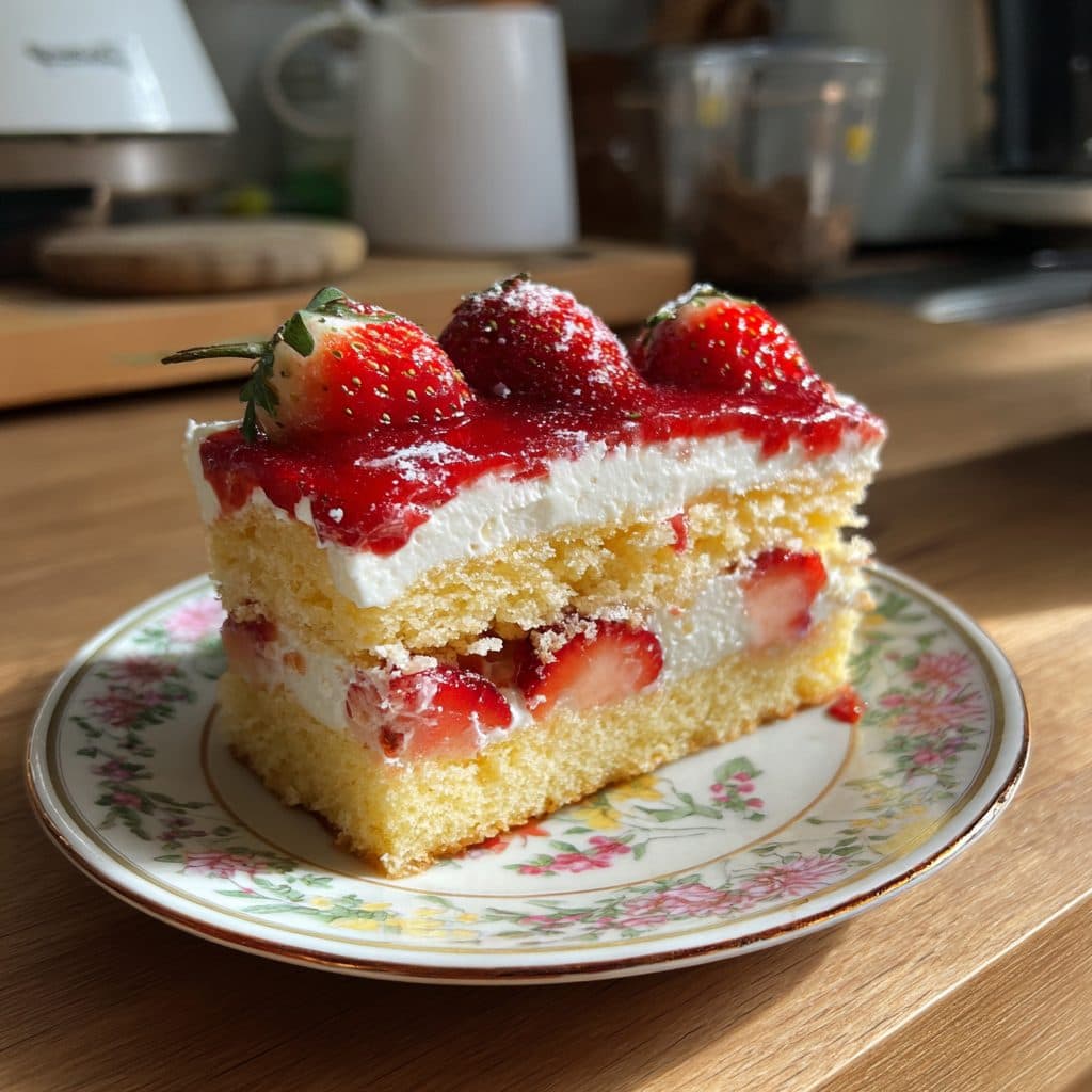 Erdbeer-Blechkuchen mit Quark-Guss