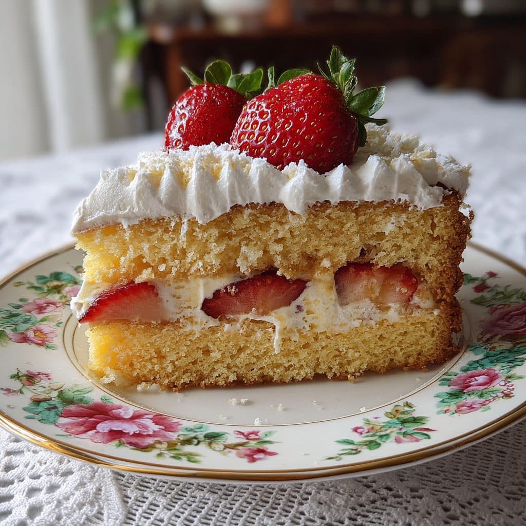 Erdbeer-Vanille-Blechkuchen mit Sahnetopping