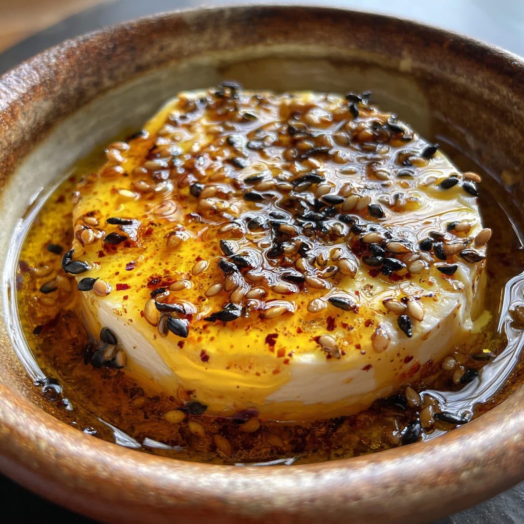 Gebackener Feta mit Honig und Sesam