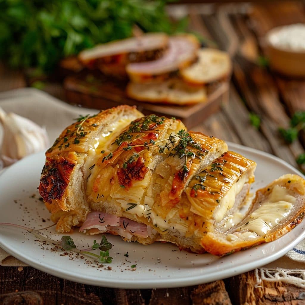 Gefüllte Hähnchenbrust mit Kräuterfrischkäse