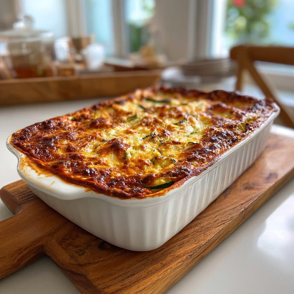 Griechische Zucchini-Hackfleisch-Lasagne mit Feta