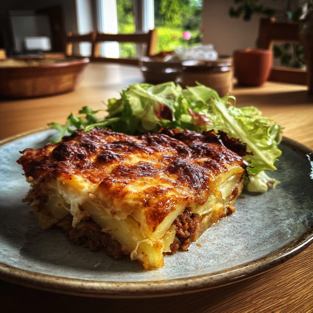 Griechischer Hackfleisch-Kartoffel-Auflauf mit Mozzarella
