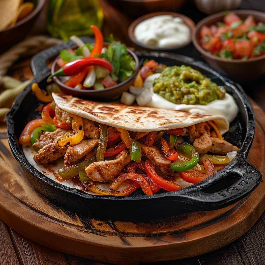 Hähnchen-Fajitas