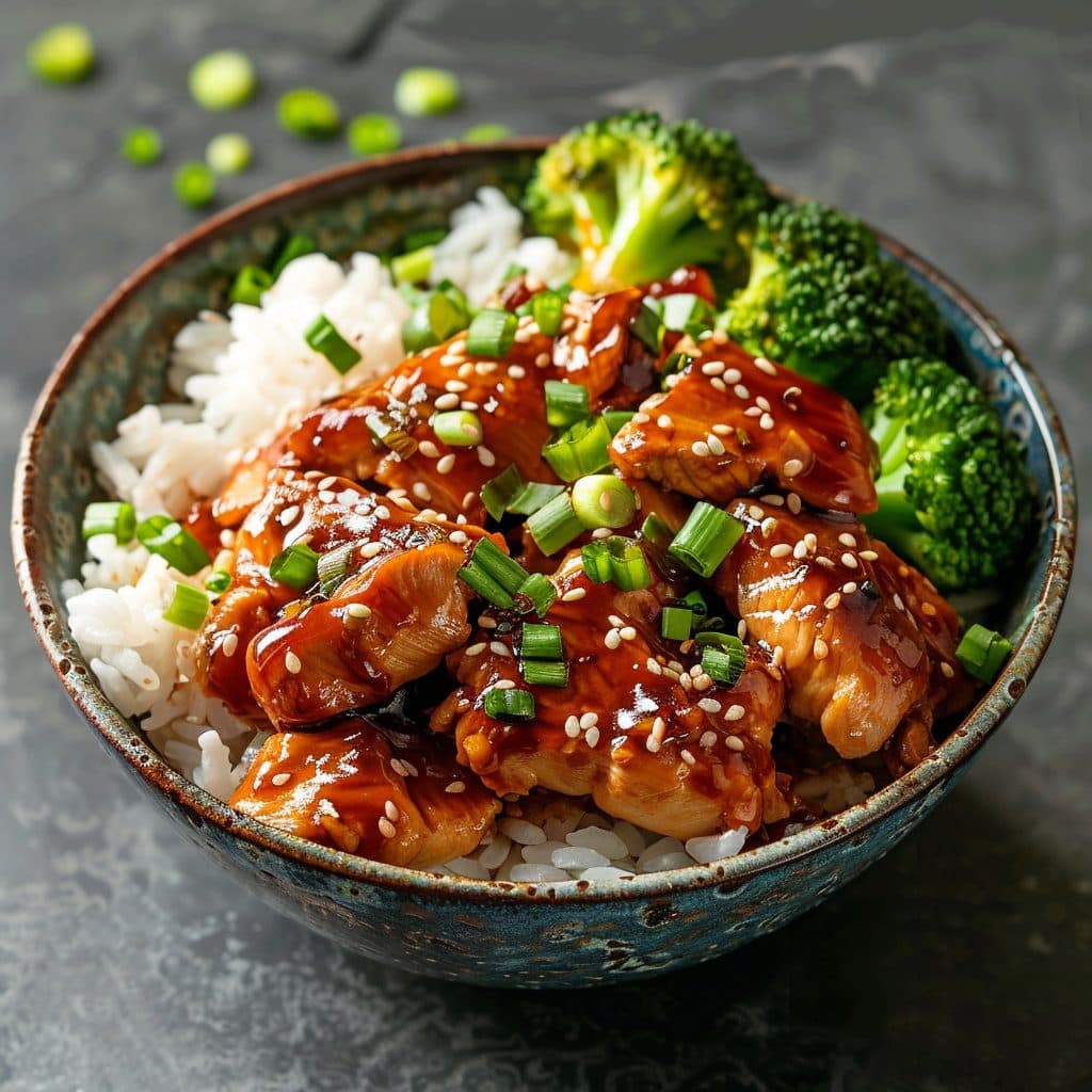 Hähnchen Teriyaki mit Sesam