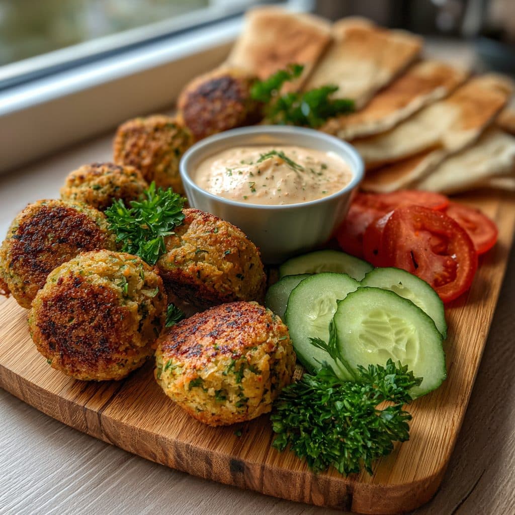 Hausgemachte Falafel mit cremiger Tahini-Sauce