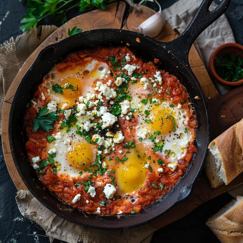 Herzhafte Shakshuka mit Feta
