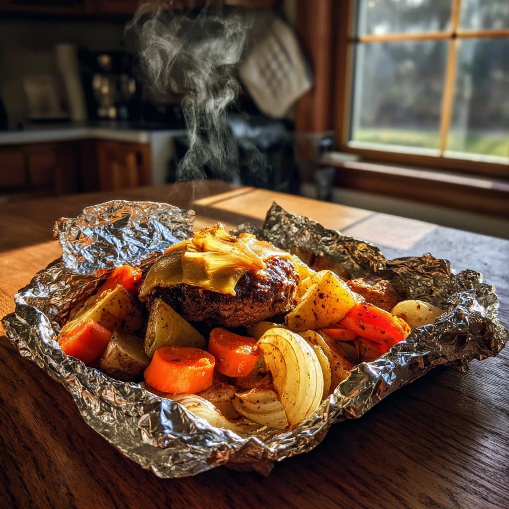 Hobo Dinner Foil Packets (Hackfleisch-Gemüse-Päckchen vom Grill)