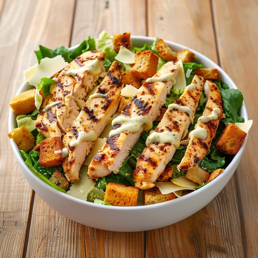 Klassischer Hähnchen-Caesar-Salat