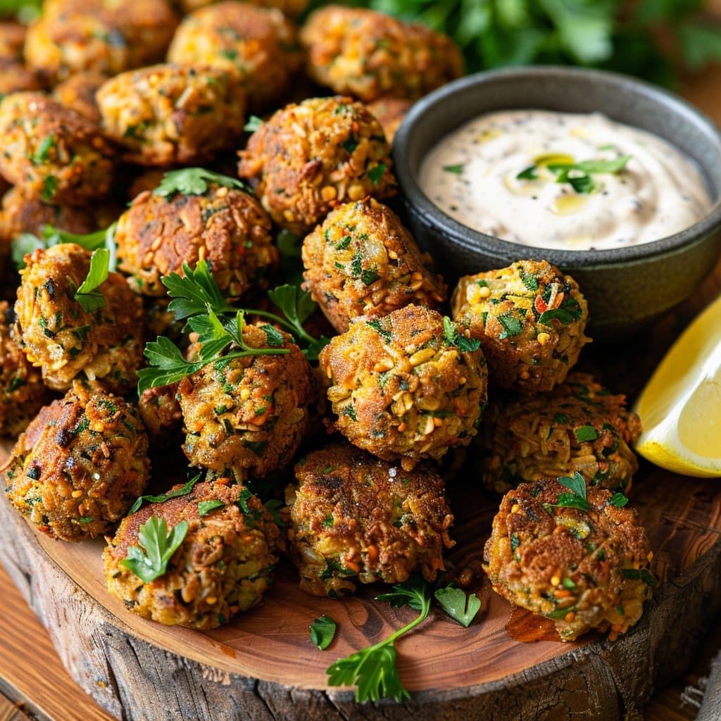 Knusprige Falafel mit cremiger Tahini-Sauce