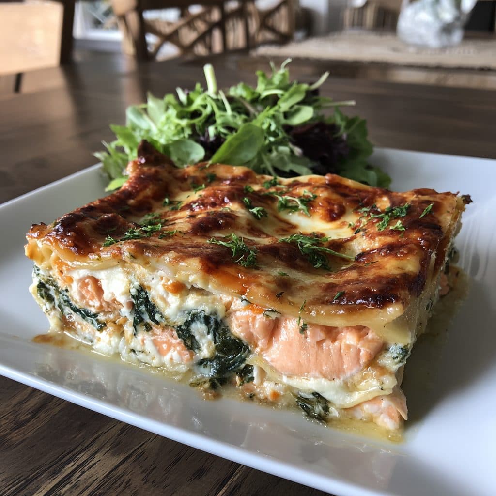 Lachs-Spinat-Lasagne