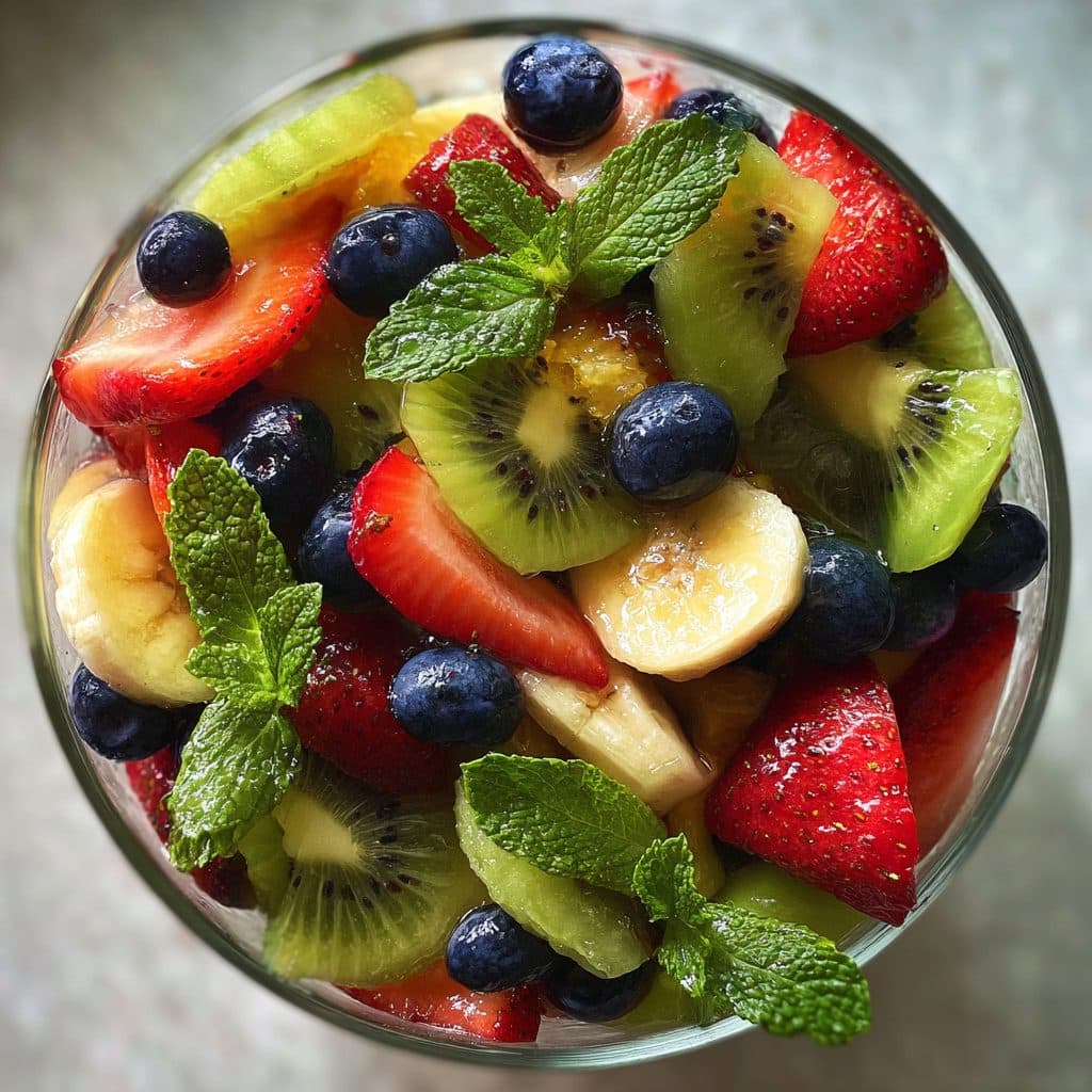 Obstsalat mit Minze