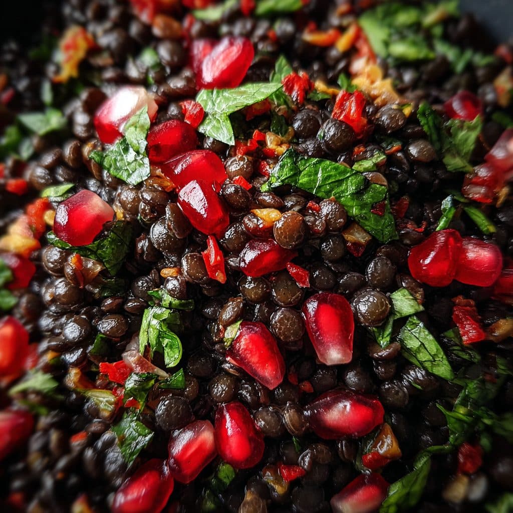 Orientalischer Linsensalat mit Granatapfel