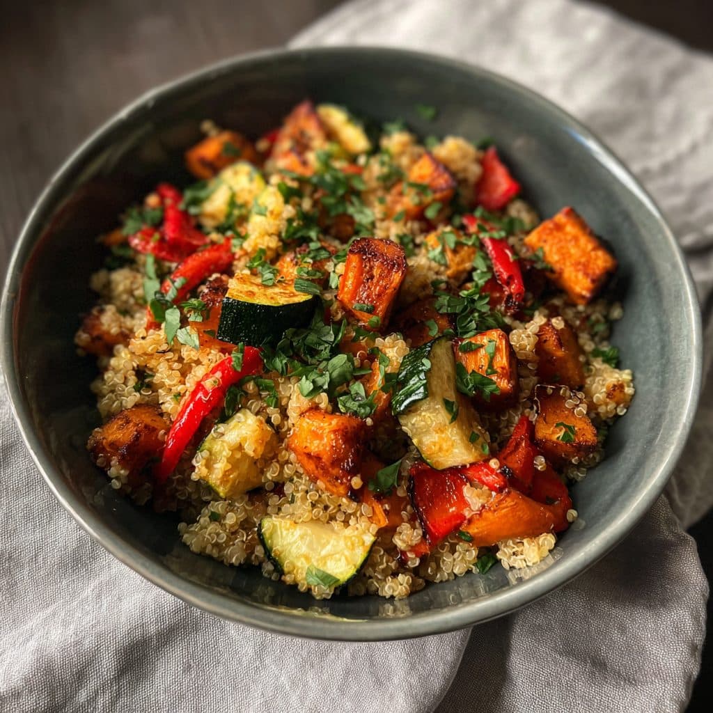 Quinoa-Salat mit Ofengemüse