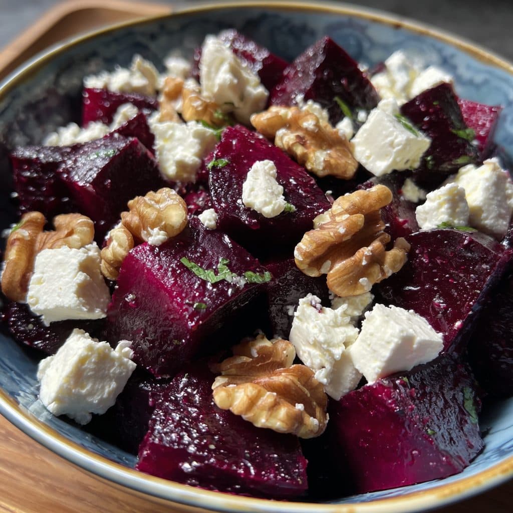 Winterlicher Rote-Bete-Salat mit Feta und Walnüssen