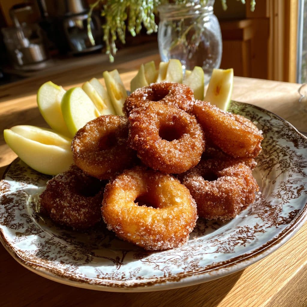 Saftige Apfelküchlein aus dem Air Fryer mit Zimtzucker