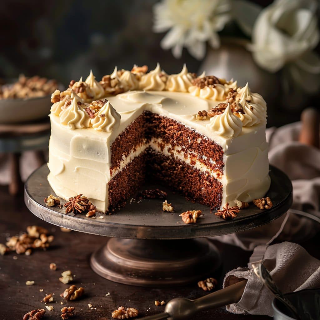 Saftiger Karottenkuchen mit Frischkäse-Frosting
