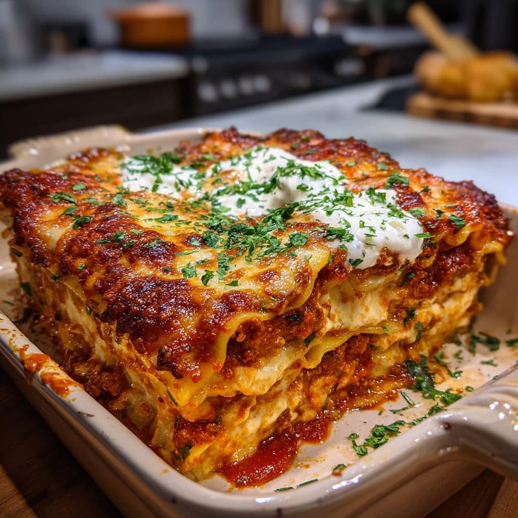 Vegane Lasagne mit Cashew-Bechamel