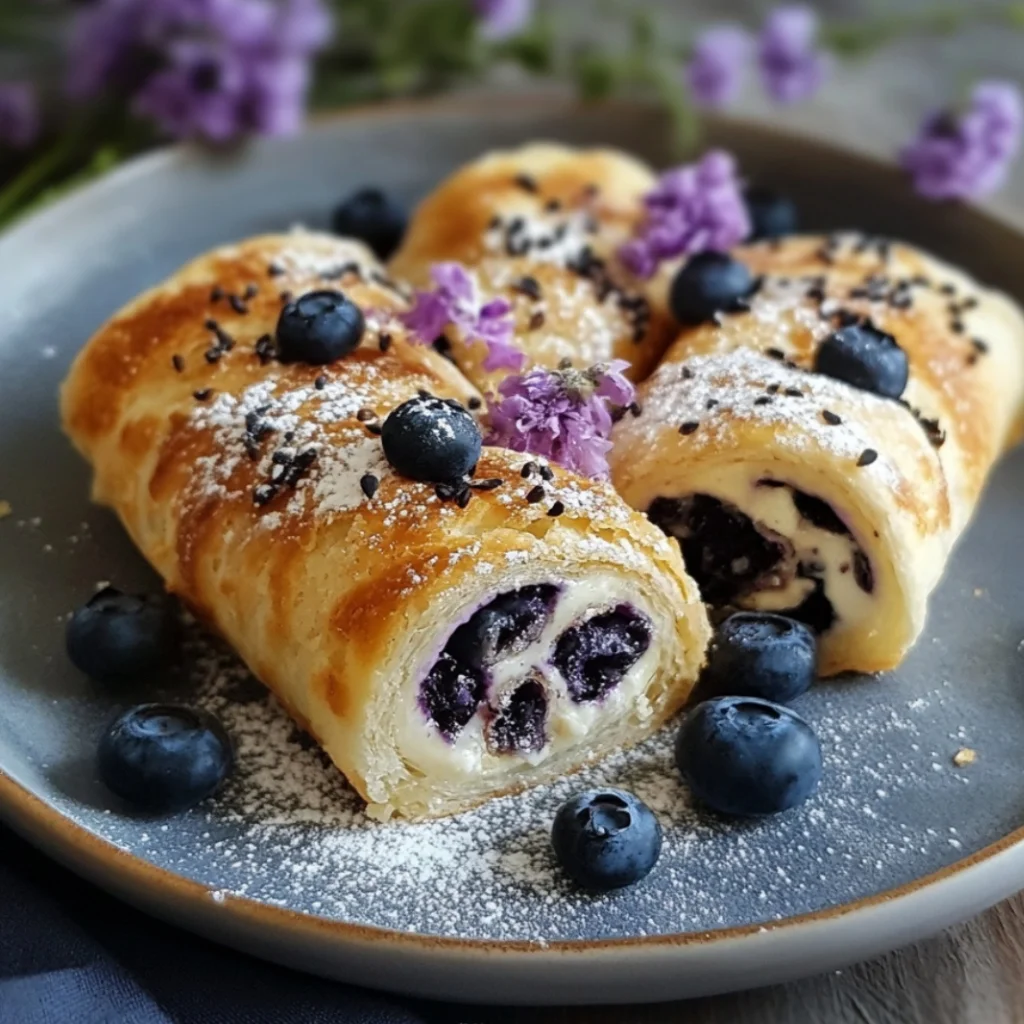 Blaubeer-Käsekuchen-Eierrollen