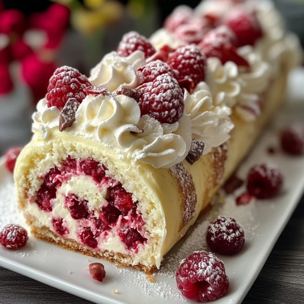 Roulade mit weißer Schokolade