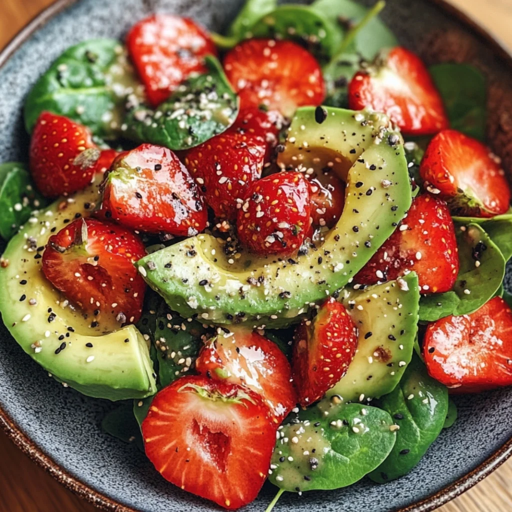 Erdbeer-Avocado-Spinat-Salat